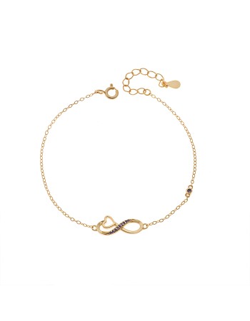 Βραχιόλι Γυναικείο Senza από επχρυσωμένο ασήμι 925, οβάλ περίγραμμα με πεταλούδα - SSR4683GPE