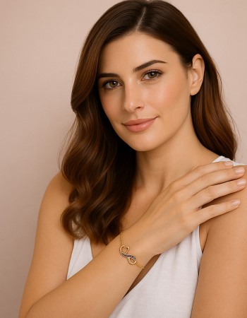 Βραχιόλι Γυναικείο Senza από επχρυσωμένο ασήμι 925, οβάλ περίγραμμα με πεταλούδα - SSR4683GPE