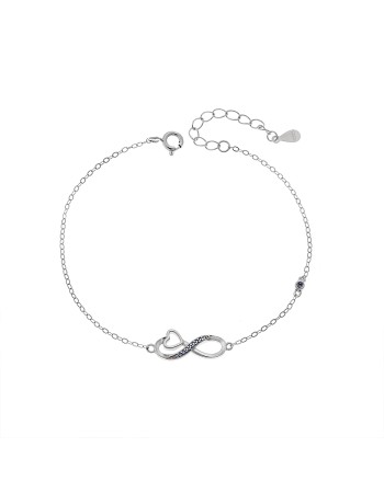 Βραχιόλι Γυναικείο Senza από ασήμι 925, οβάλ περίγραμμα με πεταλούδα - SSR4683SLB