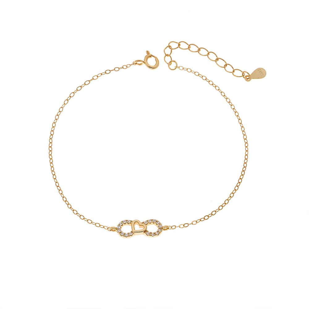 Βραχιόλι Γυναικείο Senza από επχρυσωμένο ασήμι 925, οβάλ περίγραμμα με πεταλούδα - SSR4684GD