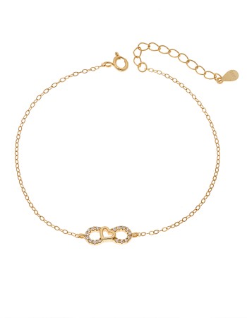 Βραχιόλι Γυναικείο Senza από επχρυσωμένο ασήμι 925, οβάλ περίγραμμα με πεταλούδα - SSR4684GD