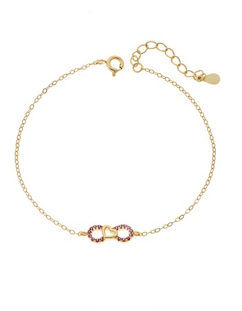 Βραχιόλι Γυναικείο Senza από επχρυσωμένο ασήμι 925, οβάλ περίγραμμα με πεταλούδα - SSR4684GF