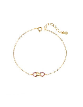 Βραχιόλι Γυναικείο Senza από επχρυσωμένο ασήμι 925, οβάλ περίγραμμα με πεταλούδα - SSR4684GF