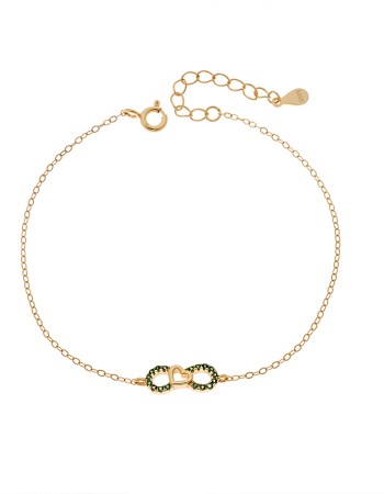 Βραχιόλι Γυναικείο Senza από επχρυσωμένο ασήμι 925, οβάλ περίγραμμα με πεταλούδα - SSR4684GGN