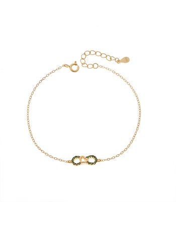Βραχιόλι Γυναικείο Senza από επχρυσωμένο ασήμι 925, οβάλ περίγραμμα με πεταλούδα - SSR4684GGN