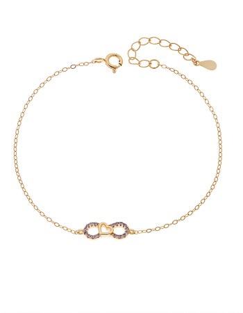 Βραχιόλι Γυναικείο Senza από επχρυσωμένο ασήμι 925, οβάλ περίγραμμα με πεταλούδα - SSR4684GPE