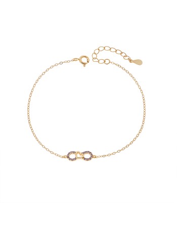 Βραχιόλι Γυναικείο Senza από επχρυσωμένο ασήμι 925, οβάλ περίγραμμα με πεταλούδα - SSR4684GPE