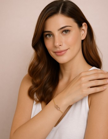 Βραχιόλι Γυναικείο Senza από επχρυσωμένο ασήμι 925, οβάλ περίγραμμα με πεταλούδα - SSR4684GPE