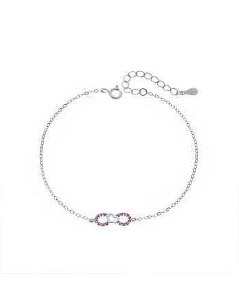 Βραχιόλι Γυναικείο Senza από ασήμι 925, οβάλ περίγραμμα με πεταλούδα - SSR4684SF