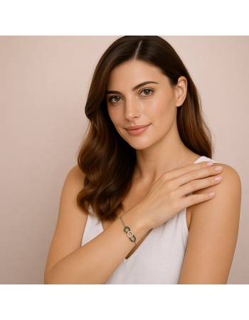 Βραχιόλι Γυναικείο Senza από ασήμι 925, οβάλ περίγραμμα με πεταλούδα - SSR4684SGN