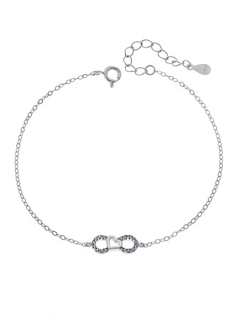 Βραχιόλι Γυναικείο Senza από ασήμι 925, οβάλ περίγραμμα με πεταλούδα - SSR4684SLB