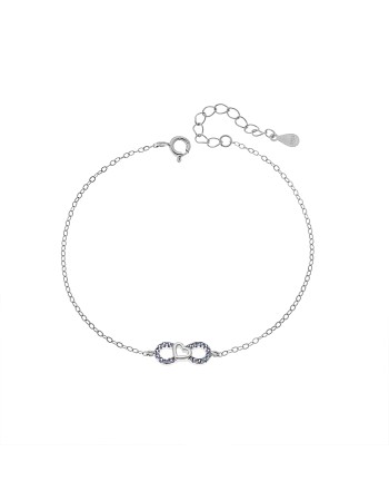 Βραχιόλι Γυναικείο Senza από ασήμι 925, οβάλ περίγραμμα με πεταλούδα - SSR4684SLB