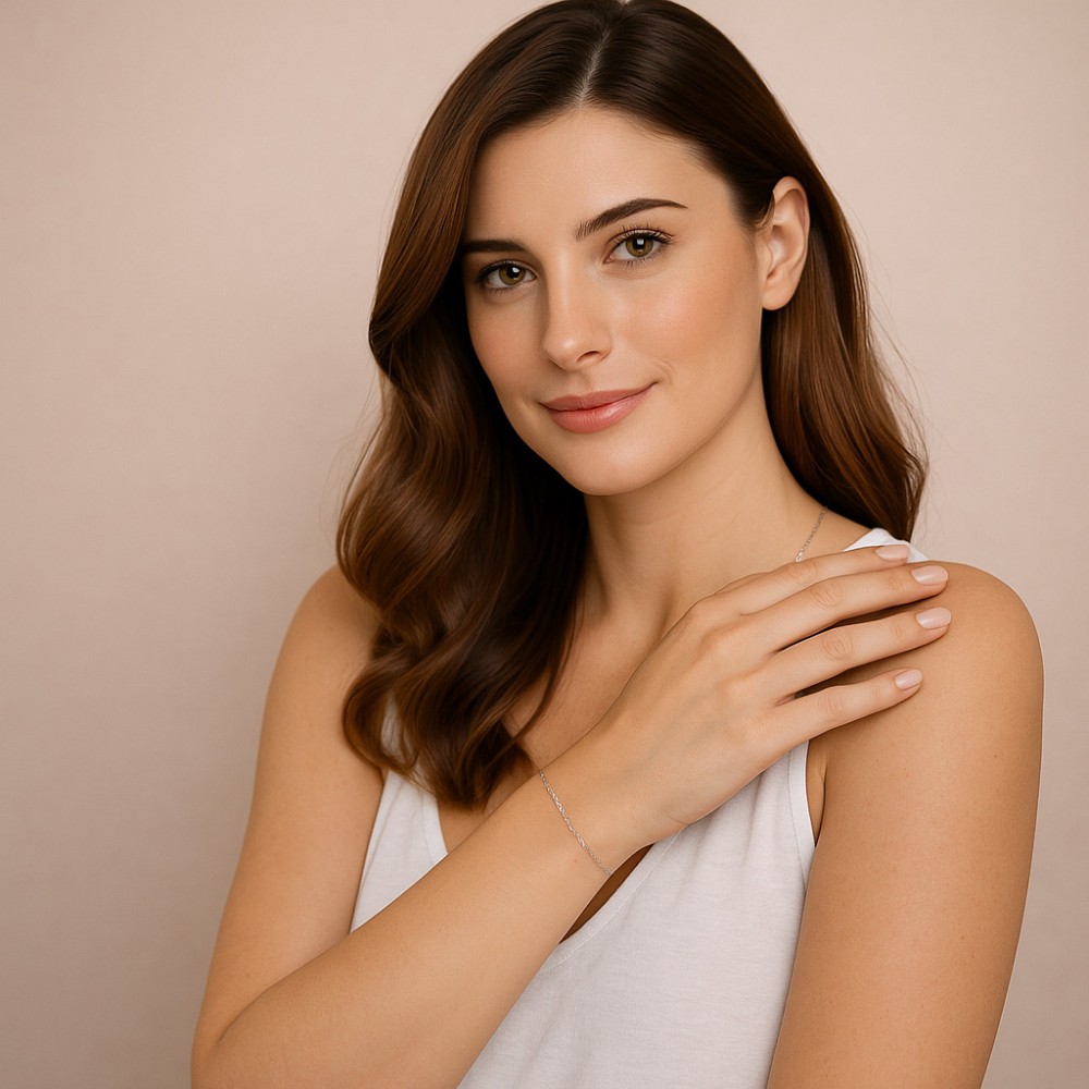 Βραχιόλι Γυναικείο Senza από ασήμι 925, οβάλ περίγραμμα με πεταλούδα - SSR4684SLB