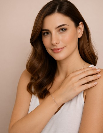 Βραχιόλι Γυναικείο Senza από ασήμι 925, οβάλ περίγραμμα με πεταλούδα - SSR4684SLB