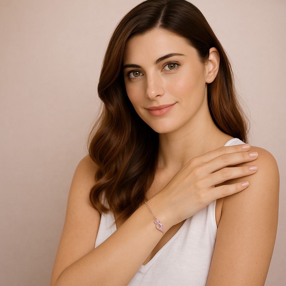 Βραχιόλι Γυναικείο Senza από ασήμι 925, οβάλ περίγραμμα με πεταλούδα - SSR4684SPE