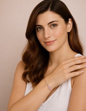 Βραχιόλι Γυναικείο Senza από ασήμι 925, οβάλ περίγραμμα με πεταλούδα - SSR4684SPE