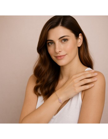 Βραχιόλι Γυναικείο Senza από ασήμι 925, οβάλ περίγραμμα με πεταλούδα - SSR4684SPE