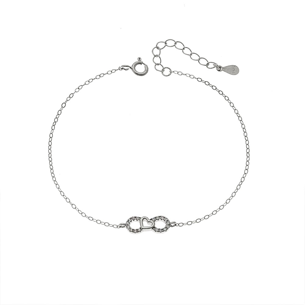 Βραχιόλι Γυναικείο Senza από ασήμι 925, οβάλ περίγραμμα με πεταλούδα - SSR4684SR
