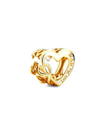Charm Silver Me, από Ασήμι 925, Gold Love you mom - 50178
