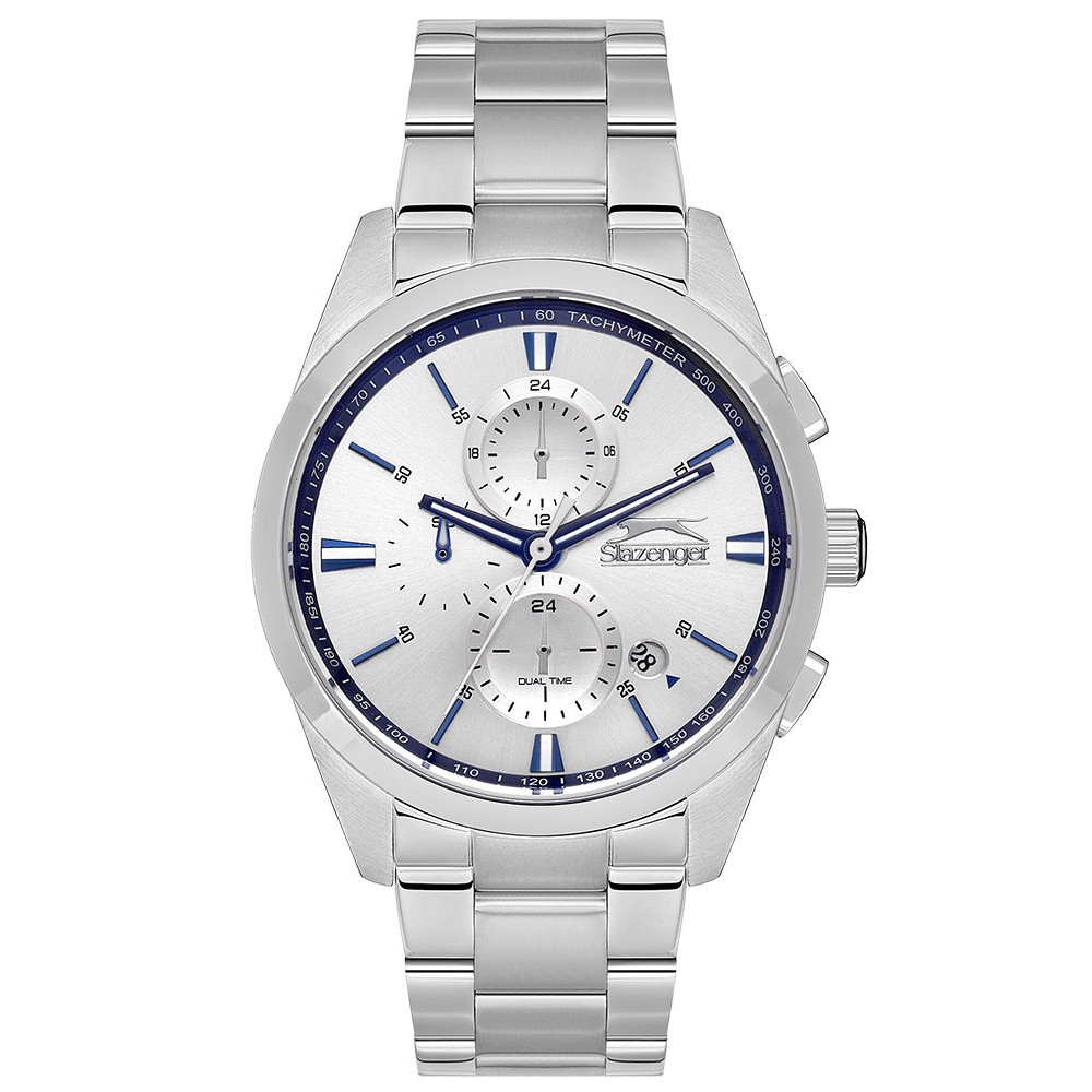 Ρολόι SLAZENGER Gents Silver Dial Stainless Steel Bracelet - SL.09.2215.2.07