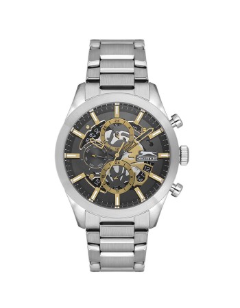Ρολόι SLAZENGER Gents Dual Time Silver Stainless Steel Bracelet - SL.09.2399.2.05