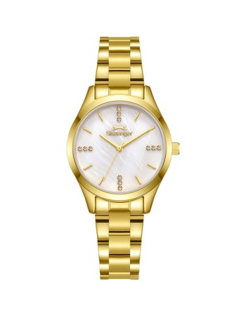 Ρολόι SLAZENGER Ladies Gold Plated Stainless Steel Bracelet - SL.09.2464.3.04