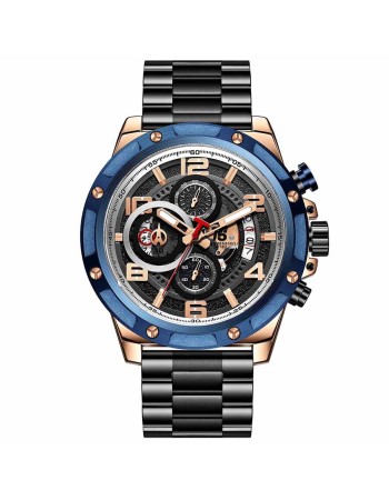 Ρολόι T5 Box Set Rosegold Black Bracelet Plus Black Leather Strap - H3706G-E