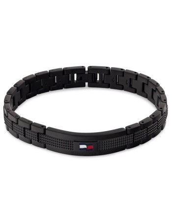 Βραχιόλι TOMMY HILFIGER Μαύρο από Ανοξείδωτο Ατσάλι - 2790420
