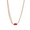 Κολιέ Visetti Gold Plated Stainless Steel With Red Stone - 22A-KD005GR