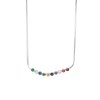 Κολιέ Visetti Stainless Steel With Multicolor Stones - 22A-KD017SO