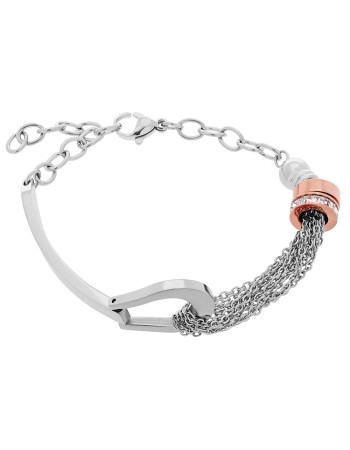 Βραχιόλι Δίχρωμο Visetti Stainless Steel - HT-WBR026SR