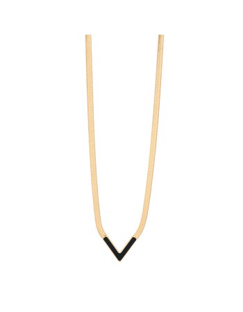 Κολιέ Visetti Stainless Steel Chain - Black V - HT-WKD057GB