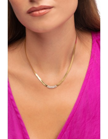 Κολιέ Visetti Gold Plated Stainless Steel Thick Chain - HT-WKD060G