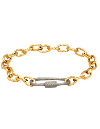 Βραχιόλι VISETTI Two Tone Stainless Steel - SU-WBR039SG