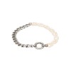 Βραχιόλι Visetti Stainless Steel Double Chain & Pearls - SU-WBR070SW