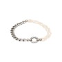 Βραχιόλι Visetti Stainless Steel Double Chain & Pearls - SU-WBR070SW