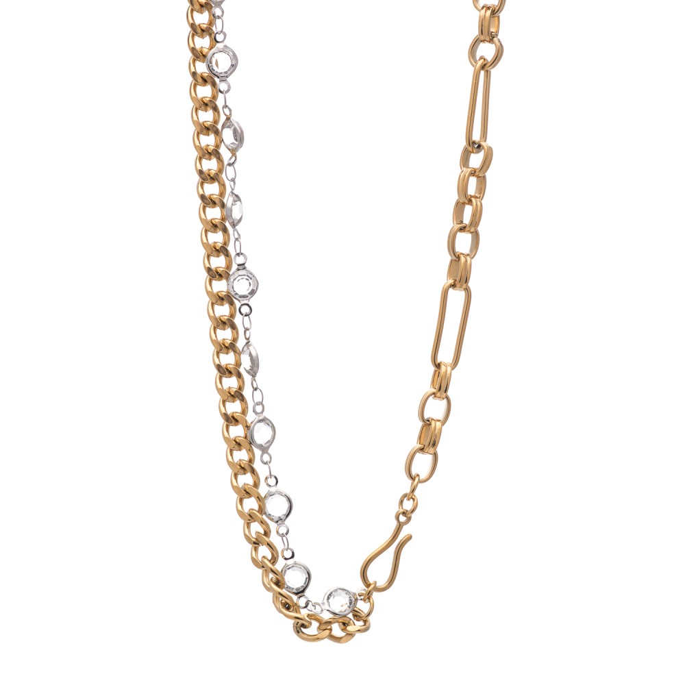 Κολιέ VISETTI Gold Plated Stainless Steel, Chain - SU-WKD045G