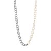 Κολιέ Visetti Stainless Steel Chain & Pearls - SU-WKD070SW
