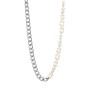 Κολιέ Visetti Stainless Steel Chain & Pearls - SU-WKD070SW