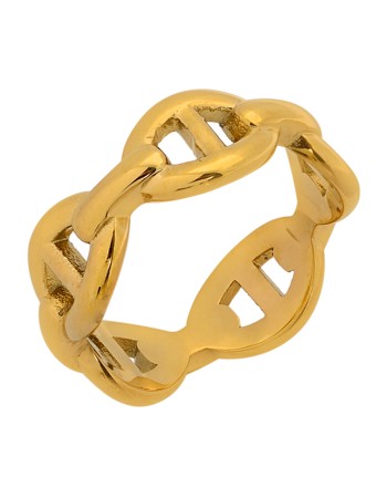 Δαχτυλίδι Visetti Gold Plated Stainless Steel Chain - SU-WRG010G