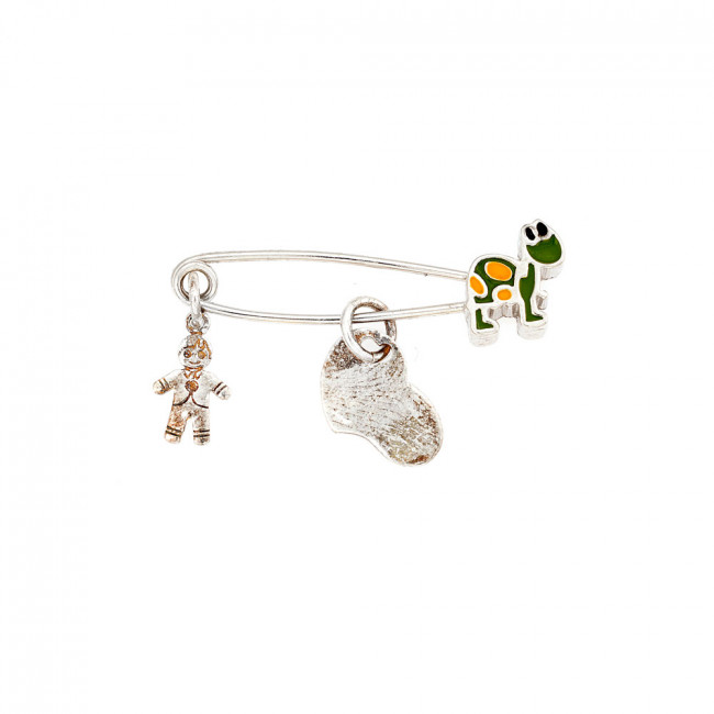 Καρφίτσα-Παραμάνα Visetti από Ασήμι 925 Χελωνίτσα - TA-KF004