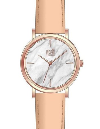 Ρολόι VISETTI Mar-Bling Nude Leather Strap - ZE-911RSW