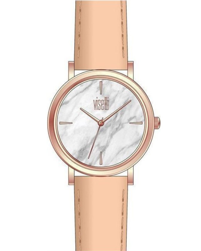 Ρολόι VISETTI Mar-Bling Nude Leather Strap - ZE-911RSW