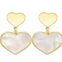 Σκουλαρίκια VOGUE από Επιχρυσωμένο Ασήμι 925, με καρδιές από φίλντισι - 20170634261