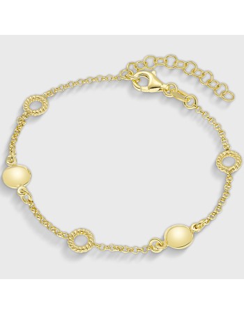 Βραχιόλι VOGUE από Επιχρυσωμένο Ασήμι 925, με μπιλίτσες - 20171519301