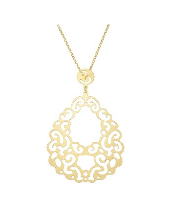 Κολιέ VOGUE από Επιχρυσωμένο Ασήμι 925, με διάτρητο σχέδιο - 20171805401
