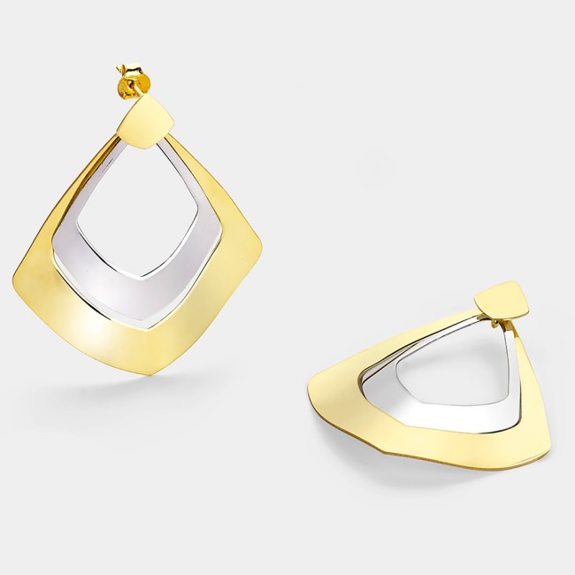 Σκουλαρίκια VOGUE δίχρωμα από επιχρυσωμένο Ασήμι 925 - 20172734207