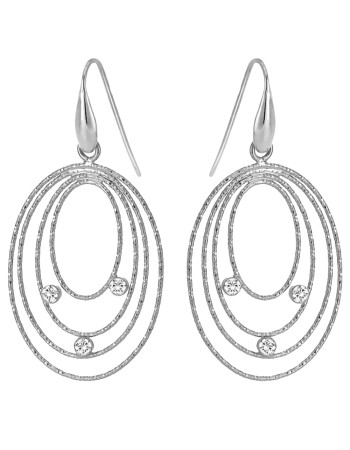 Σκουλαρίκια VOGUE από Ασήμι 925, με οβάλ σχέδια και πέτρες - 20174170203