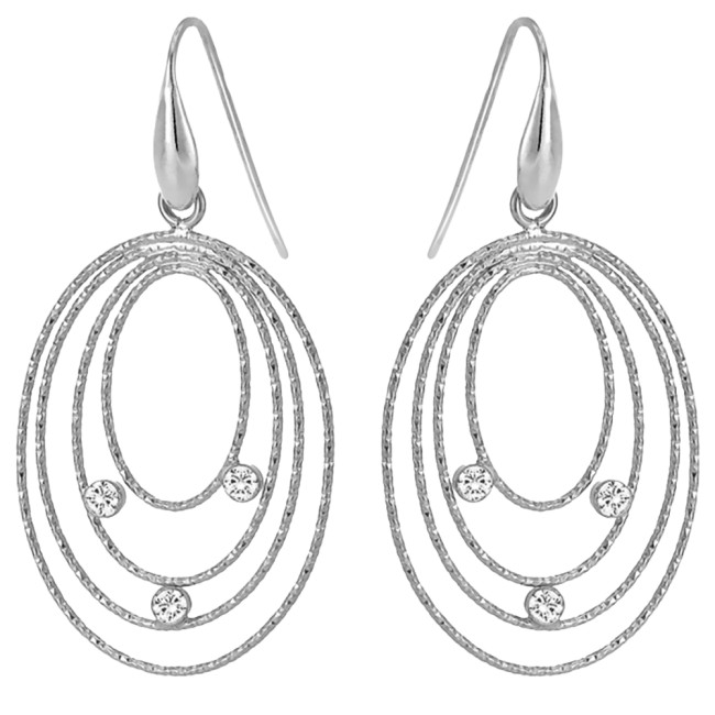 Σκουλαρίκια VOGUE από Ασήμι 925, με οβάλ σχέδια και πέτρες - 20174170203