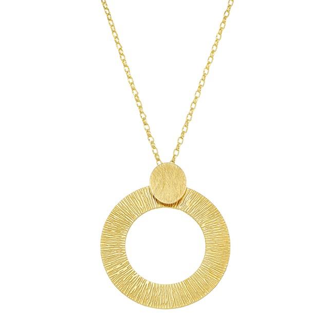 Κολιέ VOGUE από Επιχρυσωμένο Ασήμι 925, με κύκλο - 20174505401